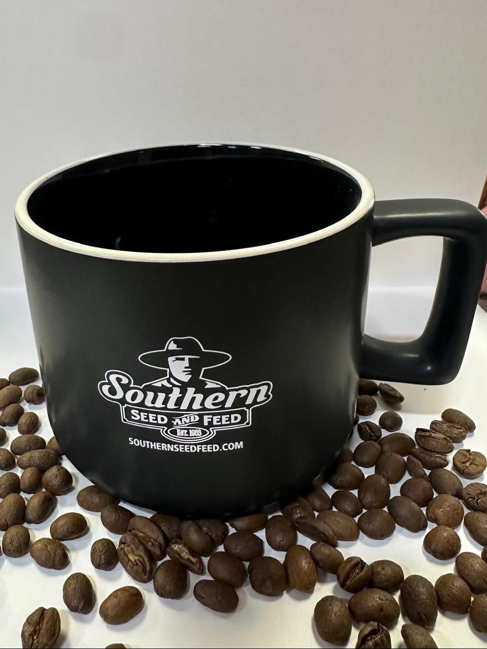 Southern Seed & Feed Black Logo Coffee Mug 12 Oz.