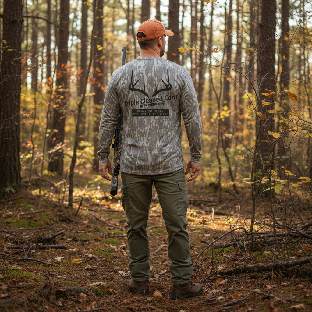 Southern Seed & Feed Mossy Oak Bottom Land Camo Triple Cleaned Corn Long-Sleeve T-Shirt
