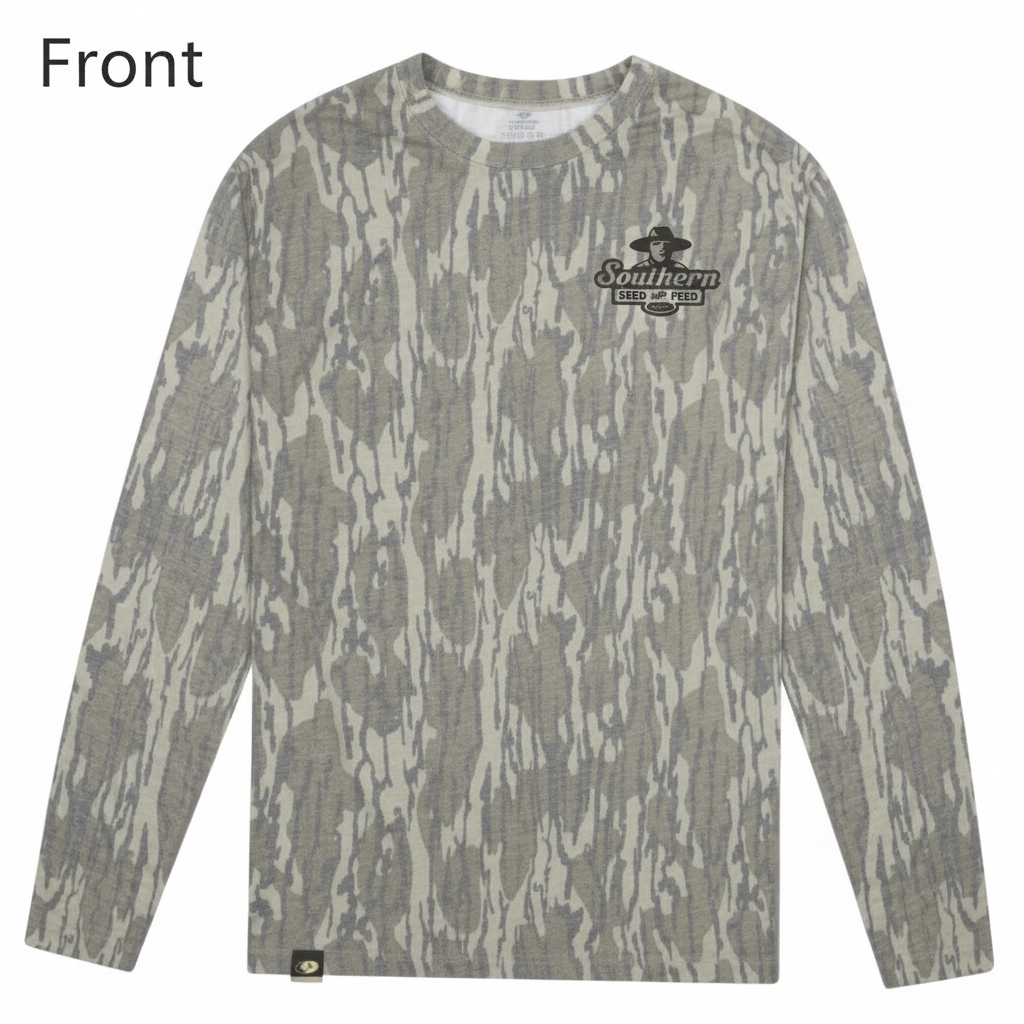 Southern Seed & Feed Mossy Oak Bottom Land Camo Triple Cleaned Corn Long-Sleeve T-Shirt